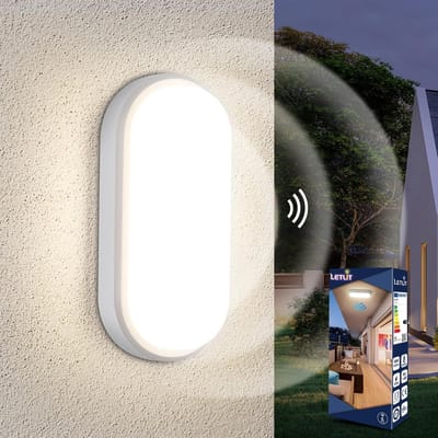 Wandlamp met Bewegingsmelder en Daglichtsensor - 18W IP54 Vochtbestendig Voor Binnen