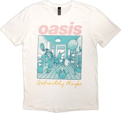 Oasis - Definitely Maybe Illustration Colour Heren T-shirt - M - Wit