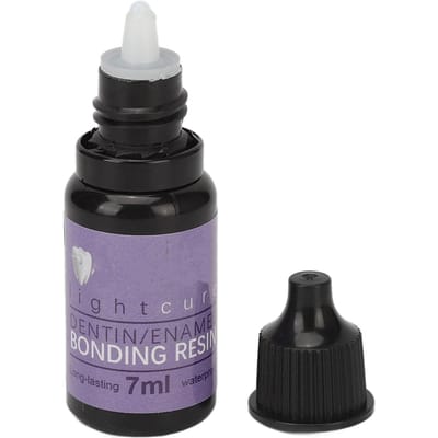 2 pièces 7 ml Colle de Décoration Dentaire DIY Lampe UV Professionnelle Durcissement Résine de Collage Strass Dentaires black