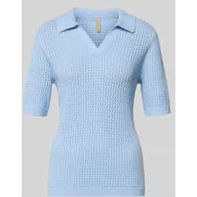 Gebreide pullover met polokraag en 1/2-mouwen model 'DENEFA'