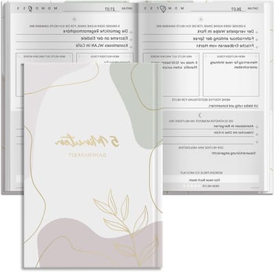 5 Minute Diary voor Volwassenen, 128 Pagina's, A5, Combinatie van Mindfulness, Dankbaarheid en Zelfreflectie Journal, Persoonlijke Ontwikkeling en Motivatie