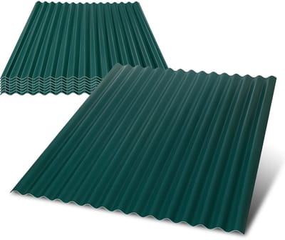 8x ASA-PVC Golfplaten 1,5mm 117x93cm Donkergroen Carport Tuinhuis