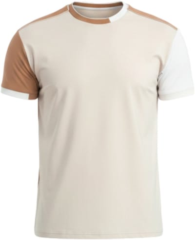 OMBRE T-shirt - Regular Fit - Katoen - Lange Mouw Koffie S