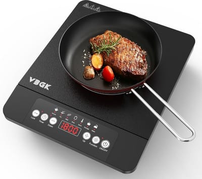 Inductiekookplaat - 1800W - 8 Vermogensniveaus - LED-Touchscreen - Draagbaar met Kinderslot