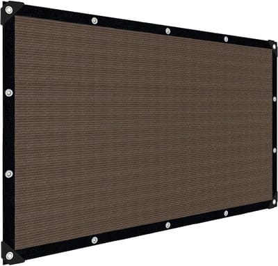 VHV - Schaduwdoek - Zonnedoek - Schaduwnet - Zichtdoek - 3*5 m - UV-bestendig - Waterdoorlatend - Voor tuin, terras en camping - Bruin