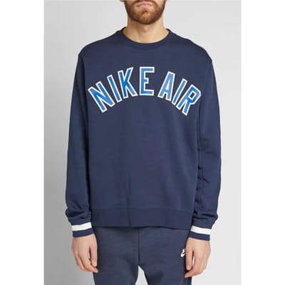 Nike Air Fleece Crew Sweatshirt in Navy