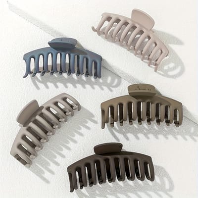 Livé® Haarklemmen – 5-delige Grote Haaivorm Klauwclips