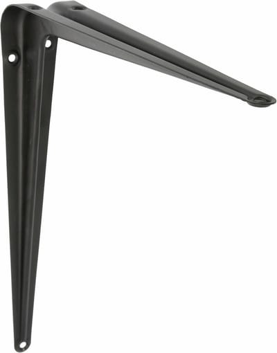 AMIG Plankdrager/planksteun van metaal - gelakt zwart - H350 x B300 mm