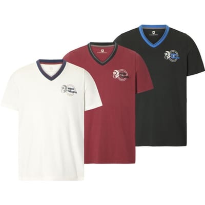 Jan Vanderstorm herren 3 Pack T-Shirt - 52/54 - zwart - Plus Size