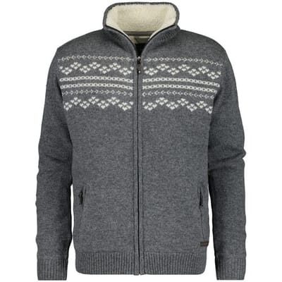Ragman Vest Outdoor Cardigan Teddy Lining Grijs / male