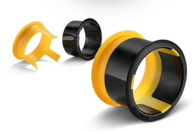 DEFENDER by Adam Hall EXA-TAPE® Ergo-Core DTEXACORE Plakbanddispenser Zwart/geel (Ø) 85 mm 1 stuk(s)