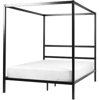 LESTARDS - Hemelbed - Zwart - 140 x 200 cm - Staal