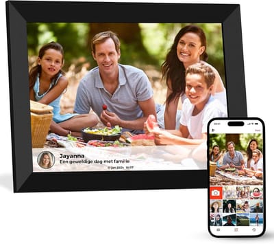 DailySupplies® Digitale Fotolijst met Wifi - Fotolijsten - Frameo App - HD Kwaliteit - Zwart