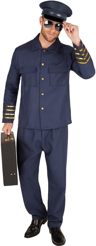 dressforfun - Piloot S - verkleedkleding kostuum halloween verkleden feestkleding carnavalskleding carnaval feestkledij partykleding - 301439