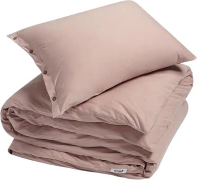 Yumeko dekbedovertrek jersey vintage roze 140x220 + 1/60x70 - Bio, eco & fairtrade