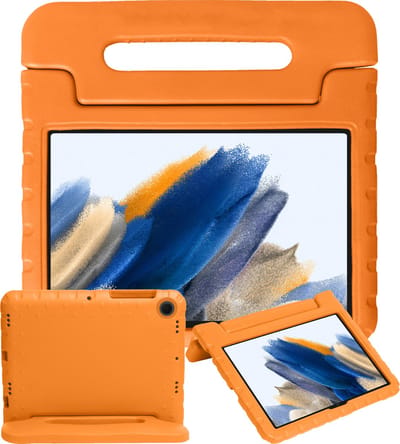 Hoesje - Geschikt voor Samsung Galaxy Tab A8 - Kinderhoes Shockproof Bumper - Kidsproof Case - Tablethoes - Kinder Hoes Cover - Oranje