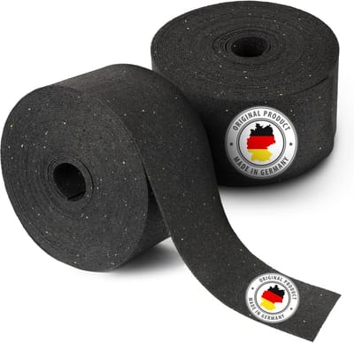 Rubber Tegels op Rol voor Geluiddemping en Bouwbescherming - 2000 x 80 x 5 mm