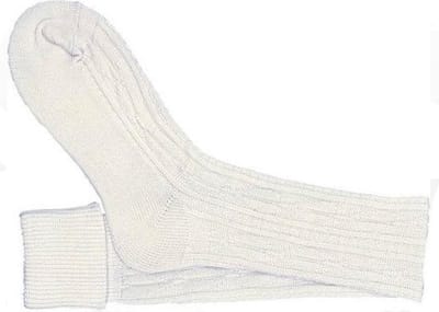 Party kniekousen met kabelpatroon – White – 39-42