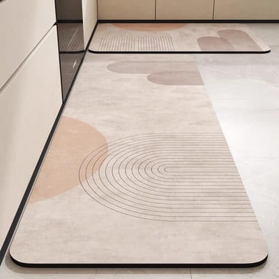 Vuilafstotende en Gemakkelijk te reinigen Diatomeeënaarde Mat Wasabi Windabsorberende Antislipmat Huishoudelijk Lange Strook Sneldrogende Voetpad 40 * 60Cm gray