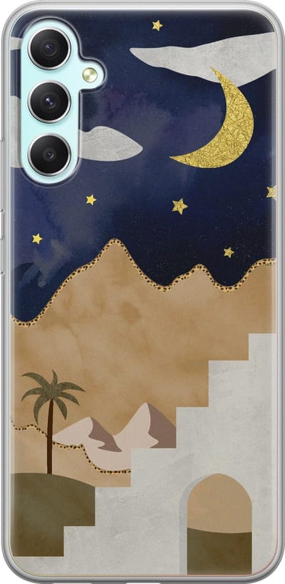 Leuke Telefoonhoesjes - Hoesje geschikt voor Samsung Galaxy A34 - Woestijn - Soft case - TPU - Natuur - Multi