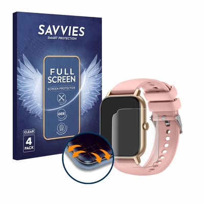 Savvies - Screenprotector voor Nerunsa P66D / P66B / P66E / P66DMB / P66RD 1.85" - Folie Beschermfolie transparant volledig dekking 4 Stuks