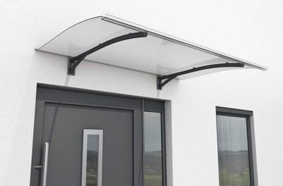 Deurluifel Sittard 150 x 90 x 22 cm aluminium antraciet - helder polycarbonaat 3 mm