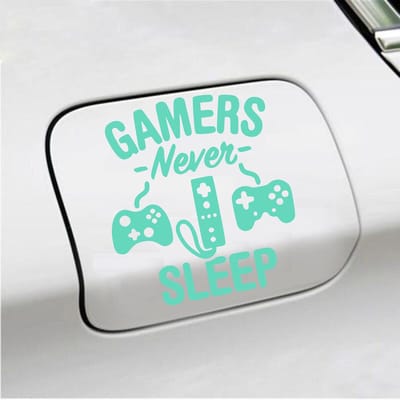 Bumpersticker - Gamers Never Sleep - 12,9 X 11,8 - Mint