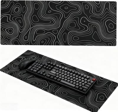 Grote gamingmuismat 90 x 40 cm met antislip rubberen basis en gestikte rand voor optimaal comfort en precisie tijdens het gamen en werken