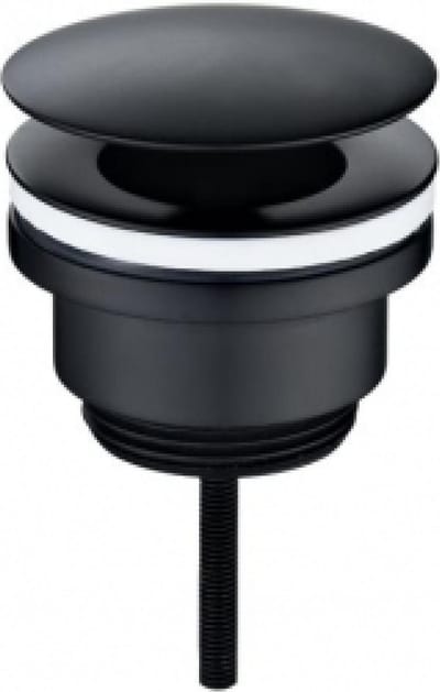 Sanifun Luxe wastafelplug Pako – Mat zwart vaste waste 5/4 voor wastafels en fonteintjes