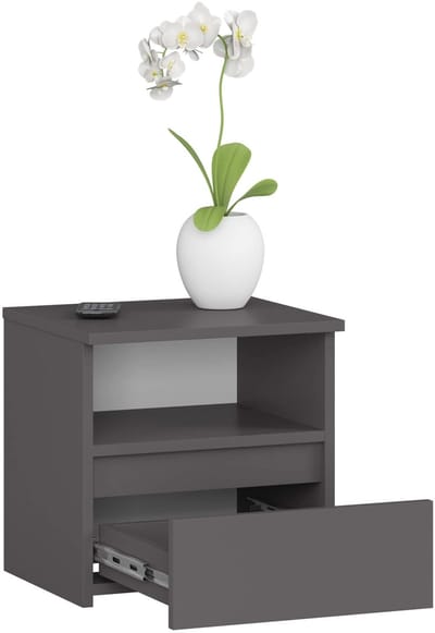 Nachtkastje CL1 met 1 Lade / AKORD Furniture Factory / Grafietgrijs / 40 x 40 x 35 cm