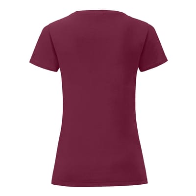 Fruit Of The Vrouwen / Dames Iconische T-Shirt (Bourgondië)