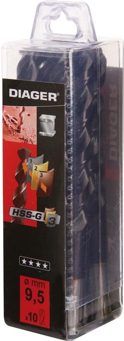 DIAGER - BOOR MET MEERVOUDIGE COATING - 5.10 MM X 52 X 86 - 10 PCS