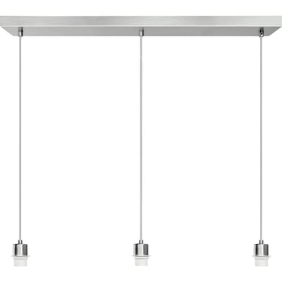 Home Sweet Home - Moderne verlichtingspendel Beam 3S voor lampenkap - Geborsteld staal - 65/9.5/70-112.5cm - 3 lichts hanglamp gemaakt van Metaal -