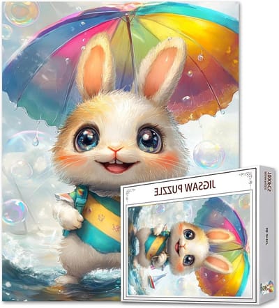 Olifant Jigsaw puzzel, 1000 stuks, unieke dierenvormige puzzel voor volwassenen, olifant, speelt met water, familie, puzzel voor spel, nachten, kunst, woondecoratie, doe-het-zelf, handwerk, uniek