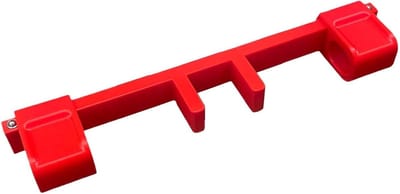 Kraan Handvat Slot - Kinderbeveiliging Kraan - Waterbeheer - Antislip Universeel - 3.5 x 6 x 3.5 cm - Rood
