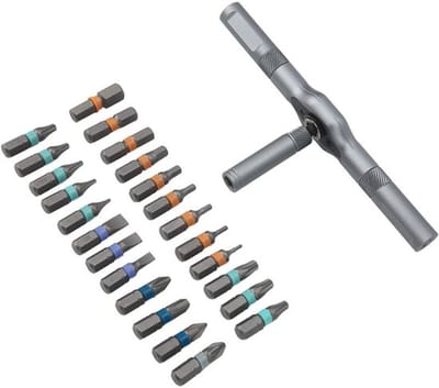 Ratelschroevendraaierset 24 in 1 - Hoogwaardige Bits - Lichtgewicht Handgreep - S2 Gelegeerd Staal - Veiligheid en Stabiliteit - Multifunctioneel - Schroevendraaierset