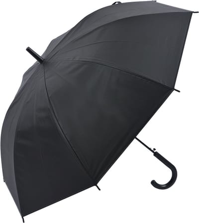 Clayre & Eef Paraplu Volwassenen 80 cm Zilverkleurig Zwart Polyresin