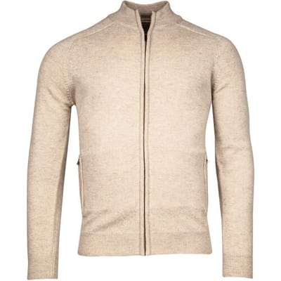 Baileys Vest Cardigan Zip Single Knit Off White / male