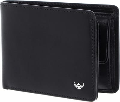 Golden Head Leren portemonnee Colorado RFID Protect Minischeintasche 1196 Schwarz zwart