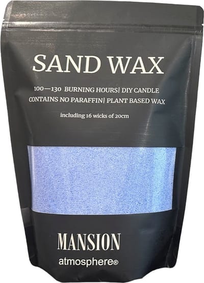 MANSION ATMOSPHERE - Sand Wax - BLAUW - 1 Kg - inclusief 16 lonten
