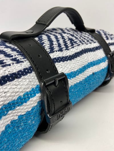 Dries Design D3SD - Mexicaanse deken – Dekenhouder – Harley – Chopper – Leder dekenhouder – Leren dekenhouder - Mexico sarapes – serapes – saltillos – Zwart - #302