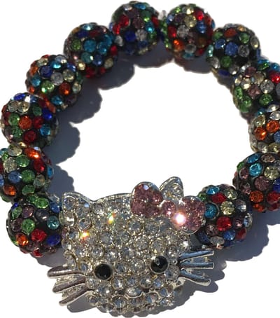 Petra's Sieradenwereld - Kinderarmband poes disco
