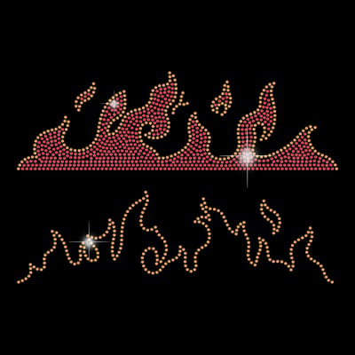 Dailygoods - Dailygoody - Vlammen Strijken - Kristal Warmteoverdracht - Vintage Kostuum T-shirt - Bling Stickers - Doe-het-zelf Decoratie - Geschikt voor T-shirts,...