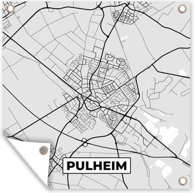 Tuin poster Stadskaart - Plattegrond - Duitsland - Kaart - Pulheim - 200x200 cm - Tuindoek