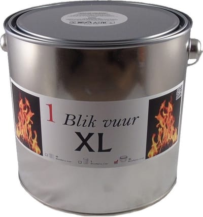 Tuinfakkel vuur verlichting in blik - 16,5 x 15 cm - 6-12 branduren - Zweedse fakkel - Vuurblik - Tuinkaars - Tuinverlichting tuinfakkels
