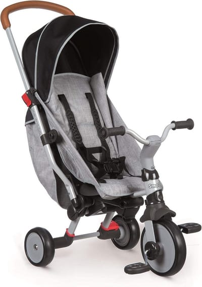 Driewieler - Kinderloopfiets - Baby Vervoer - Inklapbaar Ontwerp - 88.5 x 46.5 x 98.5 cm - Grijs