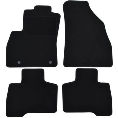 Tapis De Sol Noir Velours - J&J AUTOMOTIVE - Sur Mesure - Antidérapant - Imperméable - Compatible Fiat Nemo noir