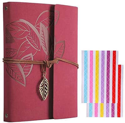 ZEEYUAN Fotoalbum leer om zelf vorm te geven, A5, fotoboek om in te plakken, voor bruiloft, met fotohoeken, als cadeau voor Valentijnsdag, verjaardag en jubileum voor partner, vrienden