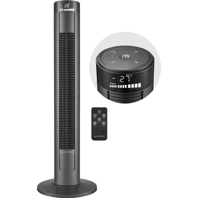 Bloomfold Toren Ventilator - 38 inches - Zwart - Afstandsbediening - Slaapstand - 12 uur Timer - Full Led Display