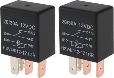 Waterdichte relais 2 stuks – 12V 30A 5 polig 925-1648 725-1648, geschikt voor Cub Cadet, MTD grasmaaiers en tractoren